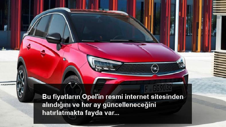 Opel Aralık 2024 Sıfır Araç Fiyat Listesi