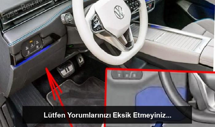 Yolcu bölmesindeki (LHD) sigortaların konumu: Volkswagen ID.7 (2023-2024)