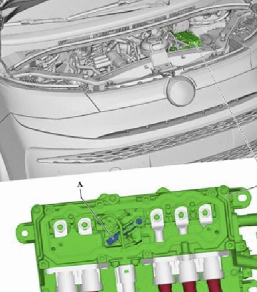 Yüksek voltaj sistemi sigortası 3: Volkswagen Multivan (T7; 2022-2024)