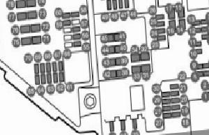 Volvo V60 - fuse and relay location and diagram - engine compartment (town engine)